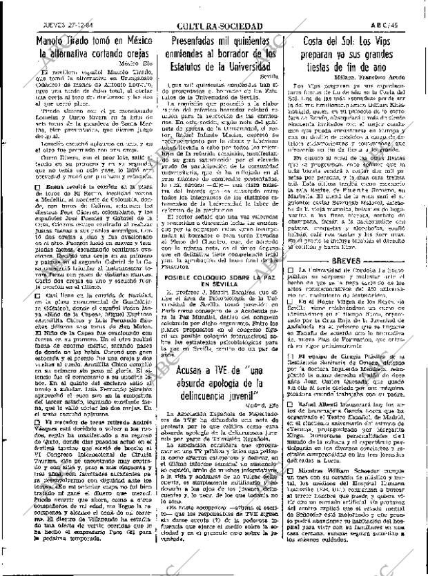 ABC SEVILLA 27-12-1984 página 45