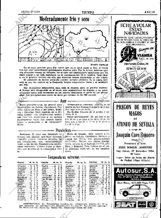 ABC SEVILLA 27-12-1984 página 49