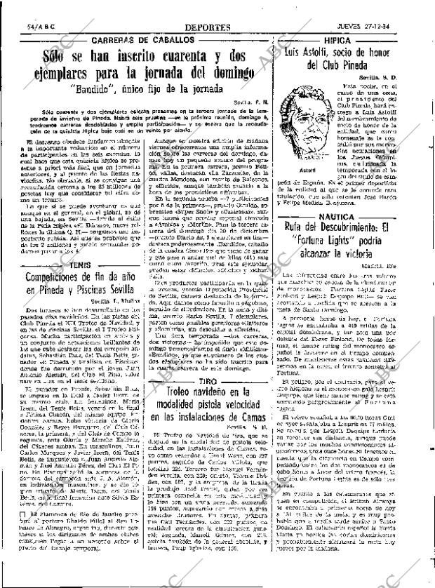 ABC SEVILLA 27-12-1984 página 54