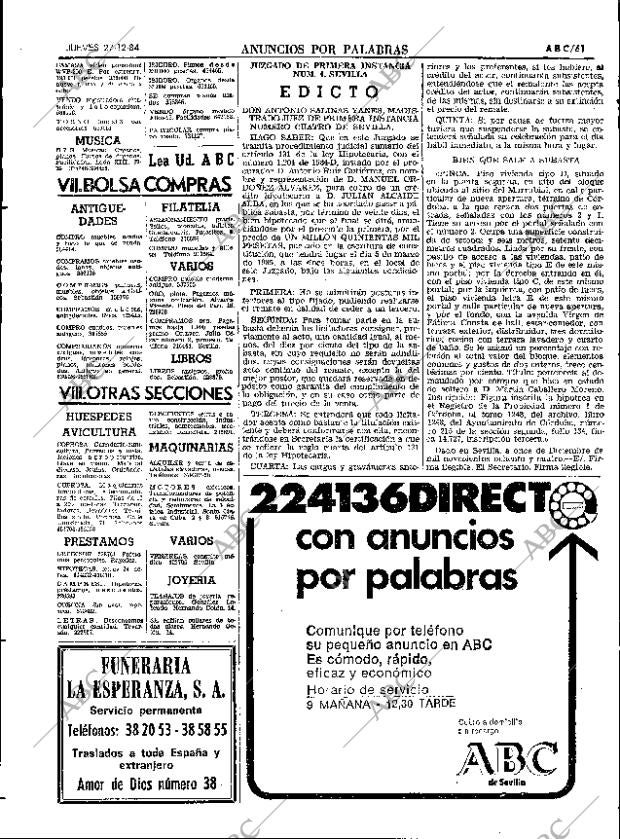 ABC SEVILLA 27-12-1984 página 61