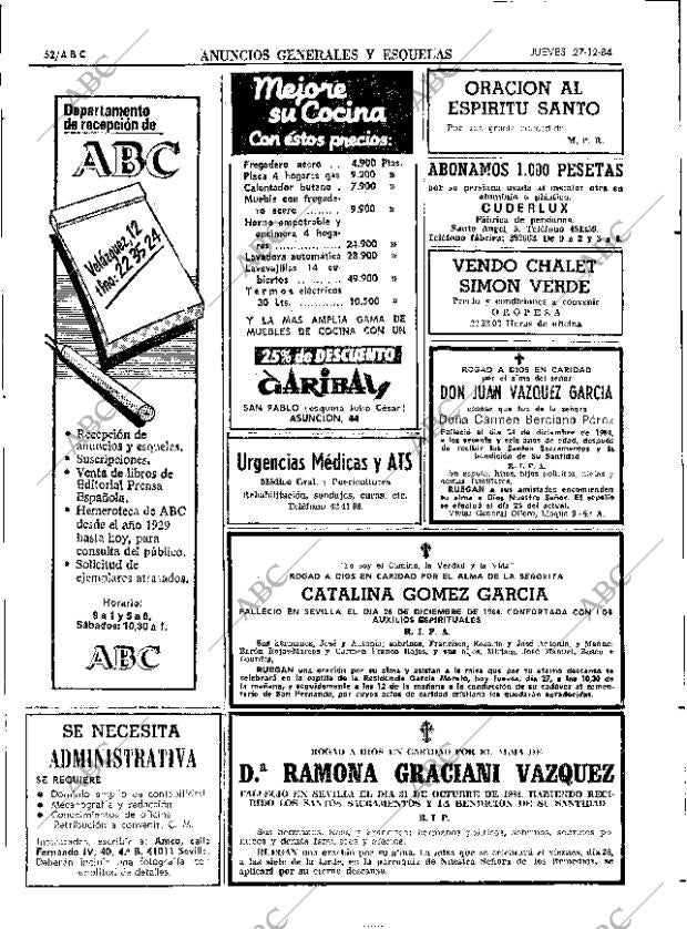 ABC SEVILLA 27-12-1984 página 62