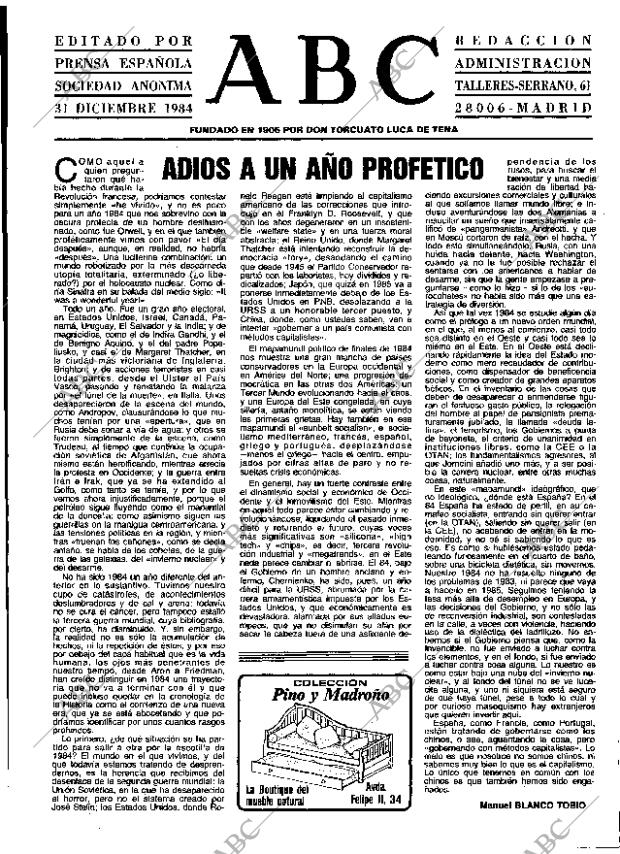 ABC MADRID 31-12-1984 página 3