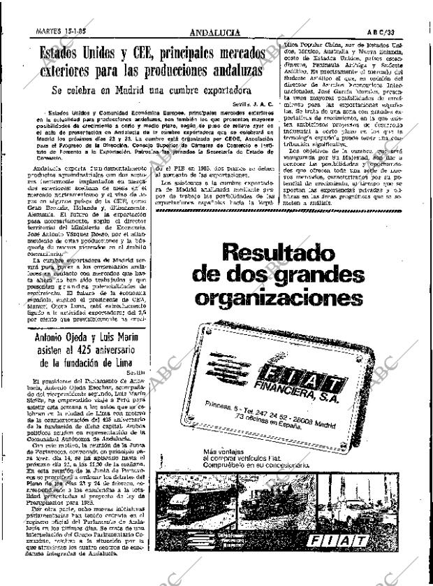 ABC SEVILLA 15-01-1985 página 33