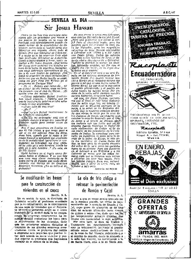 ABC SEVILLA 15-01-1985 página 41