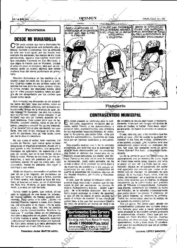 ABC MADRID 16-01-1985 página 14