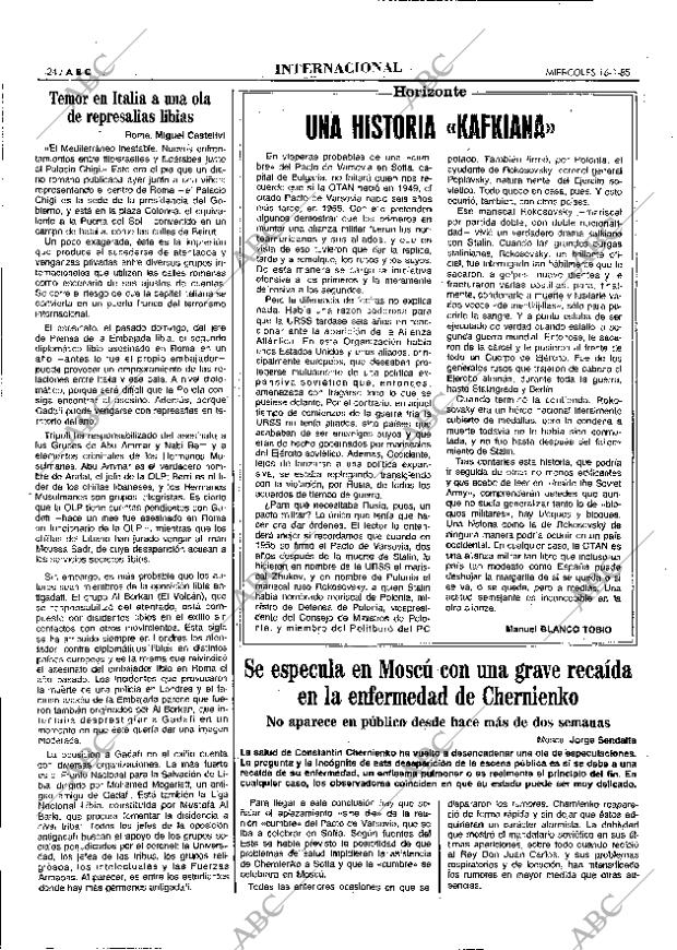 ABC MADRID 16-01-1985 página 24