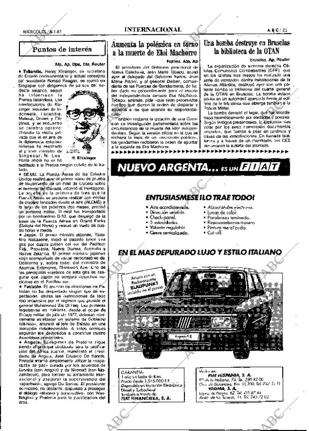 ABC MADRID 16-01-1985 página 25
