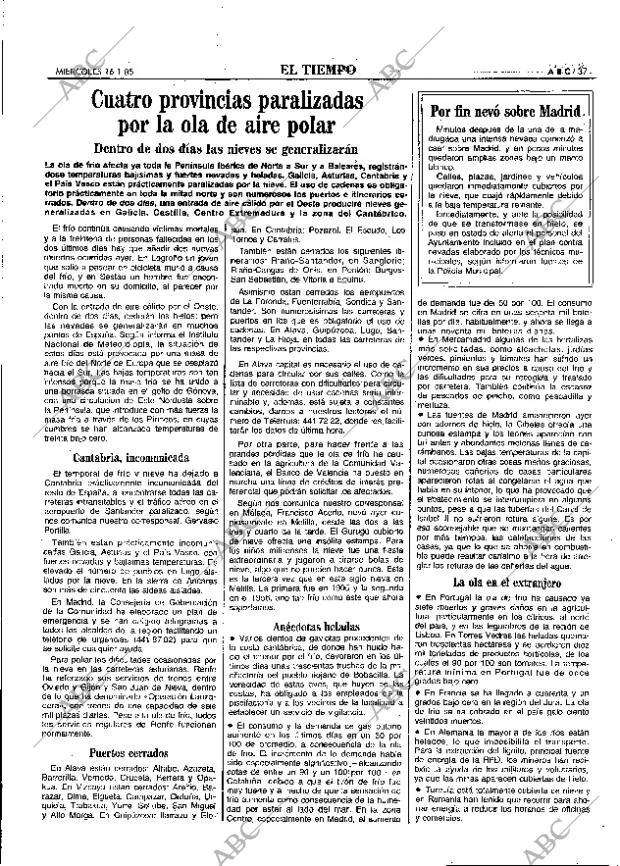 ABC MADRID 16-01-1985 página 37