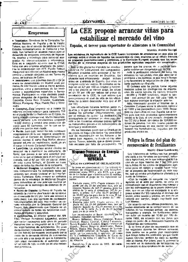 ABC MADRID 16-01-1985 página 48