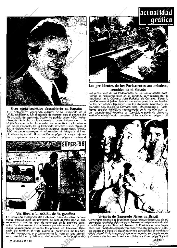 ABC MADRID 16-01-1985 página 5