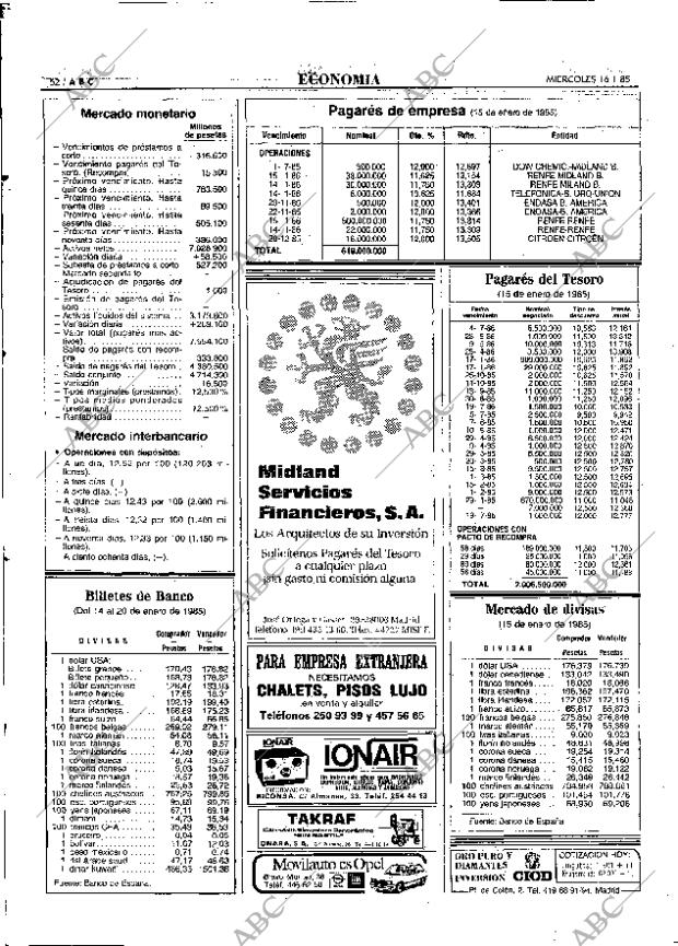 ABC MADRID 16-01-1985 página 52