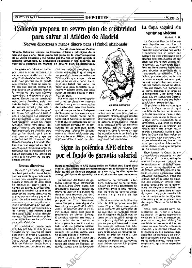 ABC MADRID 16-01-1985 página 55