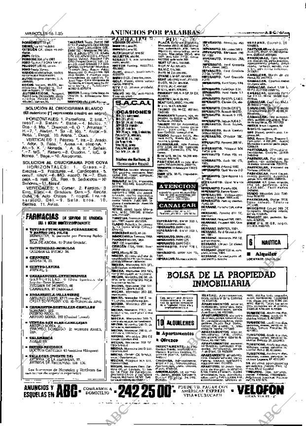 ABC MADRID 16-01-1985 página 67