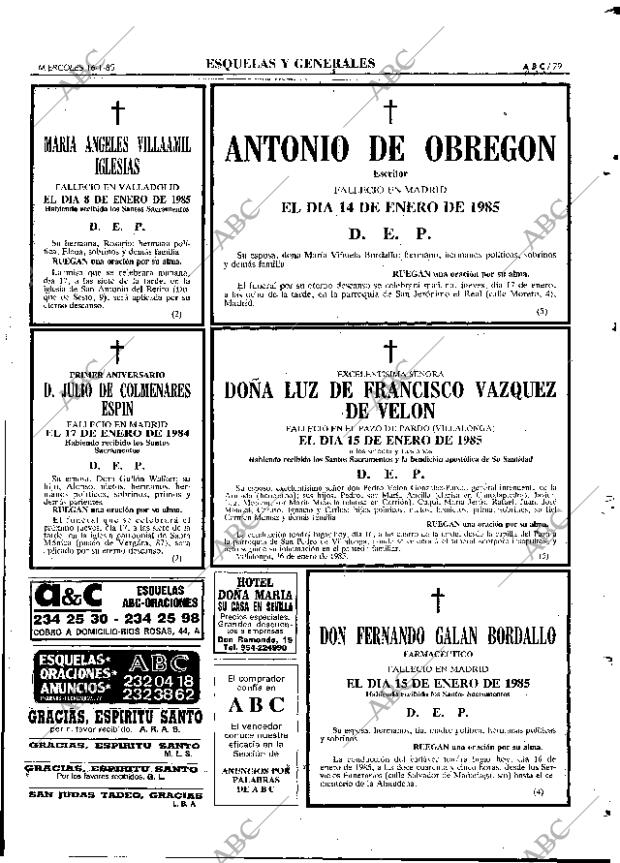 ABC MADRID 16-01-1985 página 79