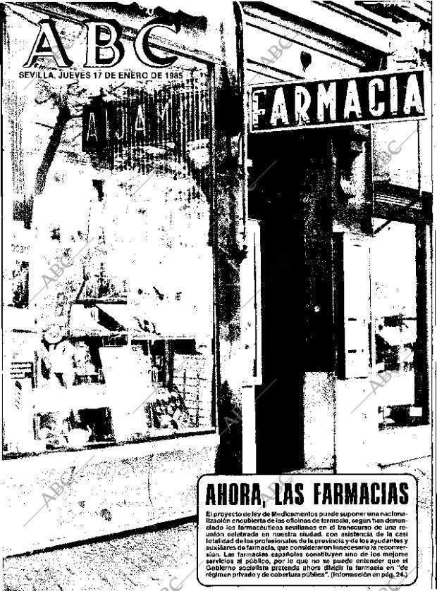 ABC SEVILLA 17-01-1985 página 1
