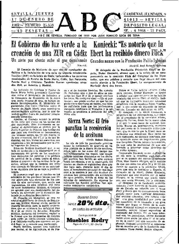 ABC SEVILLA 17-01-1985 página 13