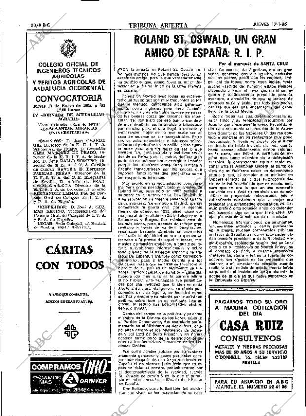 ABC SEVILLA 17-01-1985 página 30
