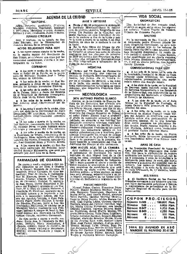 ABC SEVILLA 17-01-1985 página 34