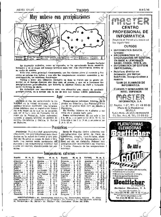 ABC SEVILLA 17-01-1985 página 41