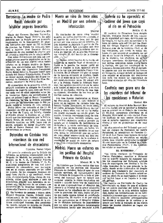 ABC SEVILLA 17-01-1985 página 42