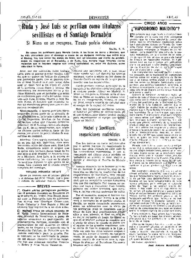 ABC SEVILLA 17-01-1985 página 45