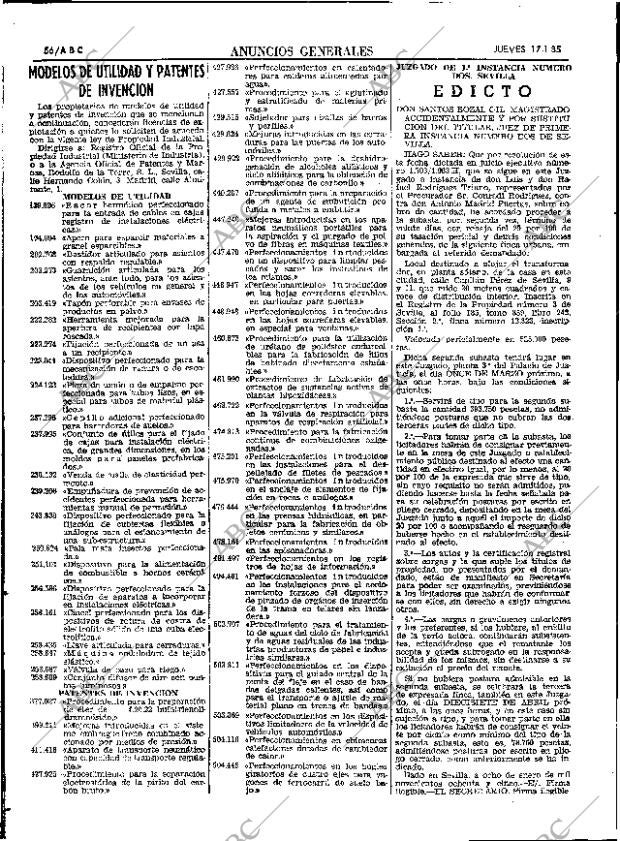 ABC SEVILLA 17-01-1985 página 56