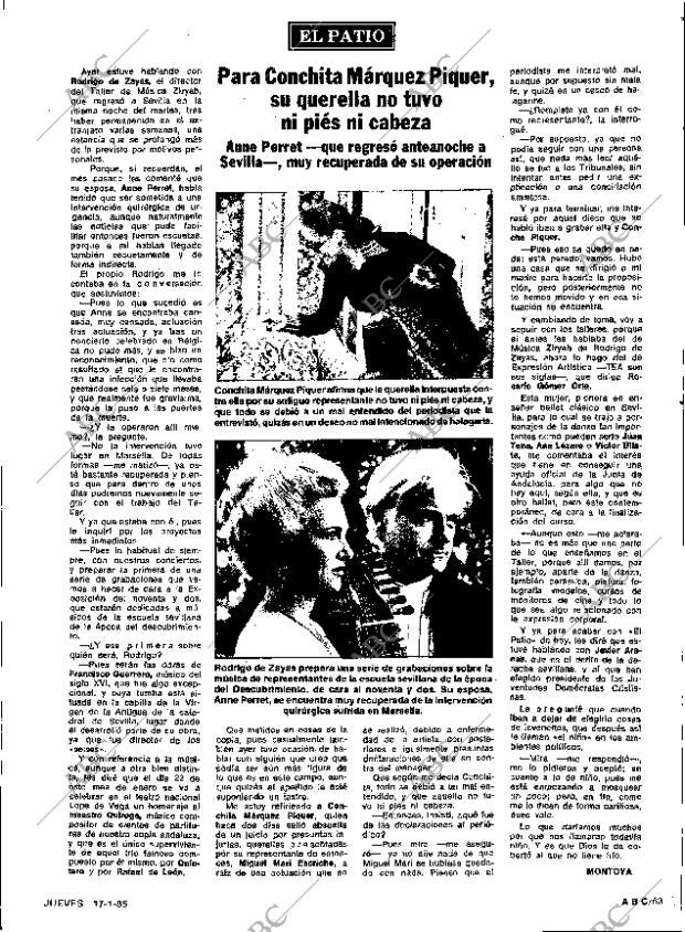 ABC SEVILLA 17-01-1985 página 63