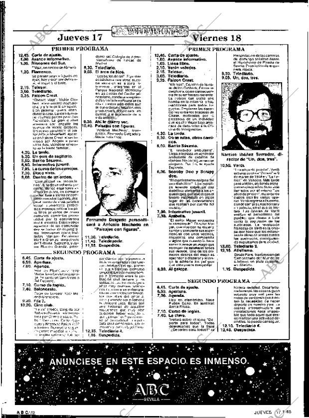 ABC SEVILLA 17-01-1985 página 70