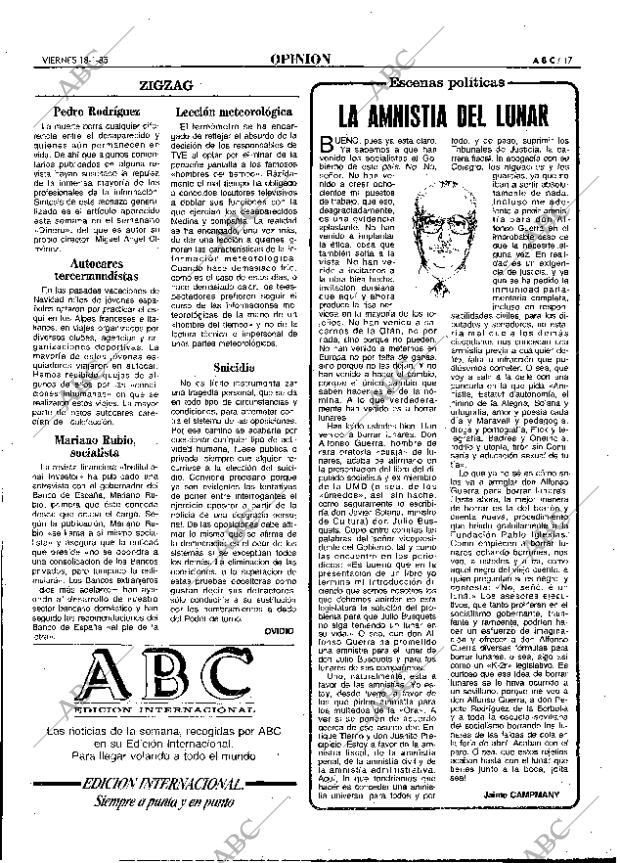 ABC MADRID 18-01-1985 página 17