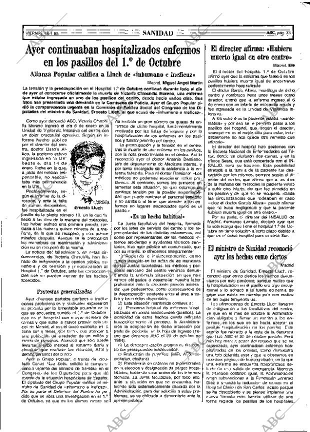 ABC MADRID 18-01-1985 página 33