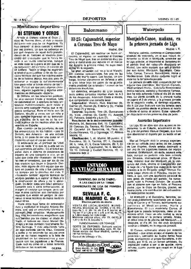 ABC MADRID 18-01-1985 página 58