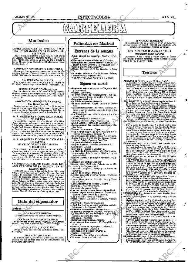 ABC MADRID 18-01-1985 página 65