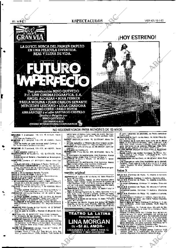 ABC MADRID 18-01-1985 página 68