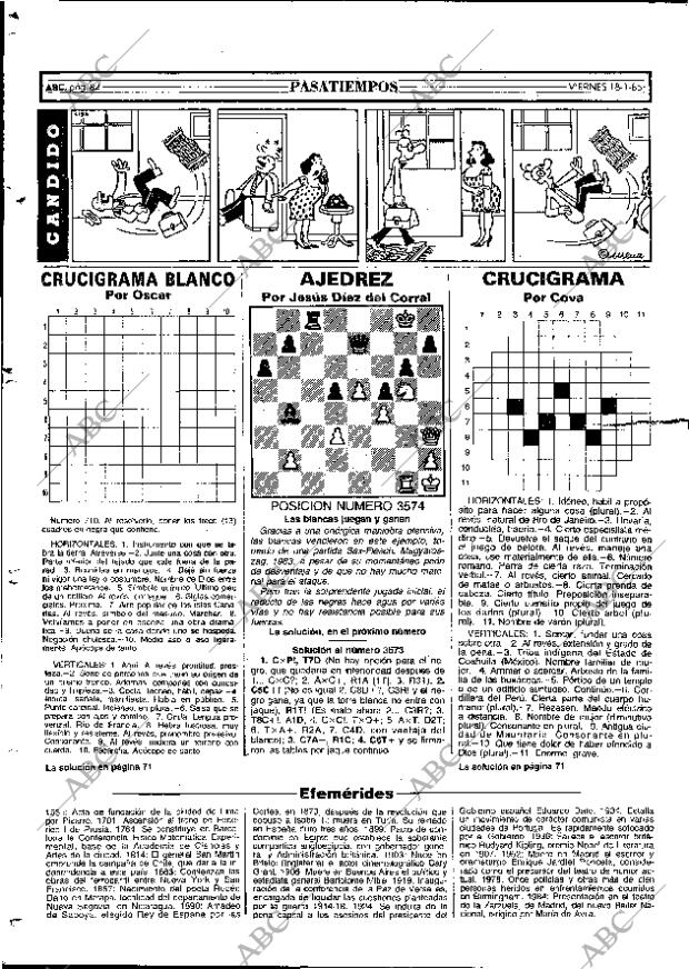 ABC MADRID 18-01-1985 página 84