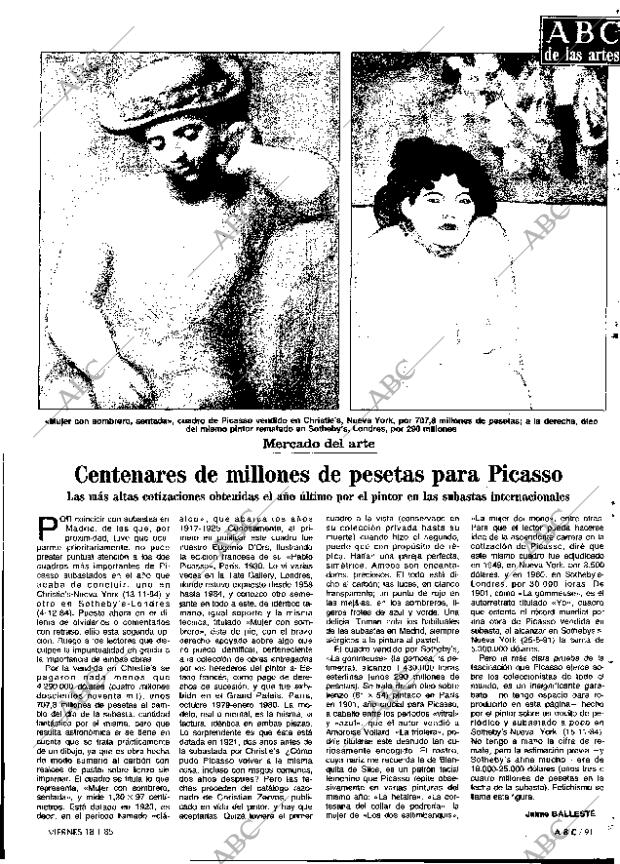 ABC MADRID 18-01-1985 página 91