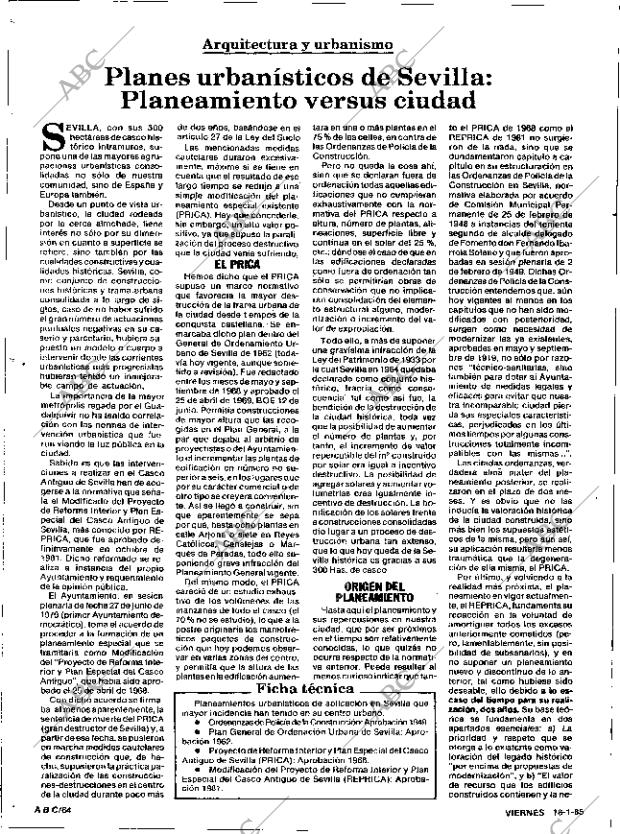 ABC SEVILLA 18-01-1985 página 64