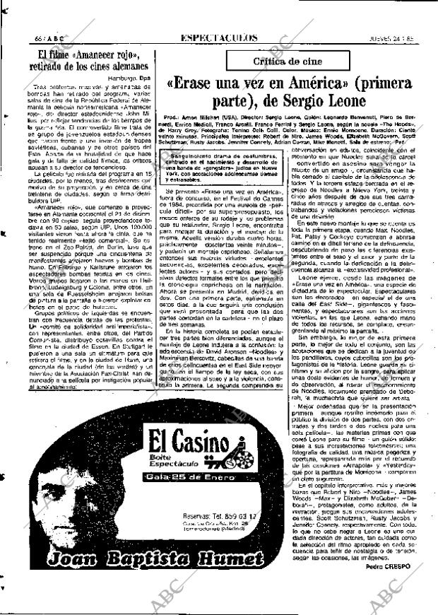 ABC MADRID 24-01-1985 página 66