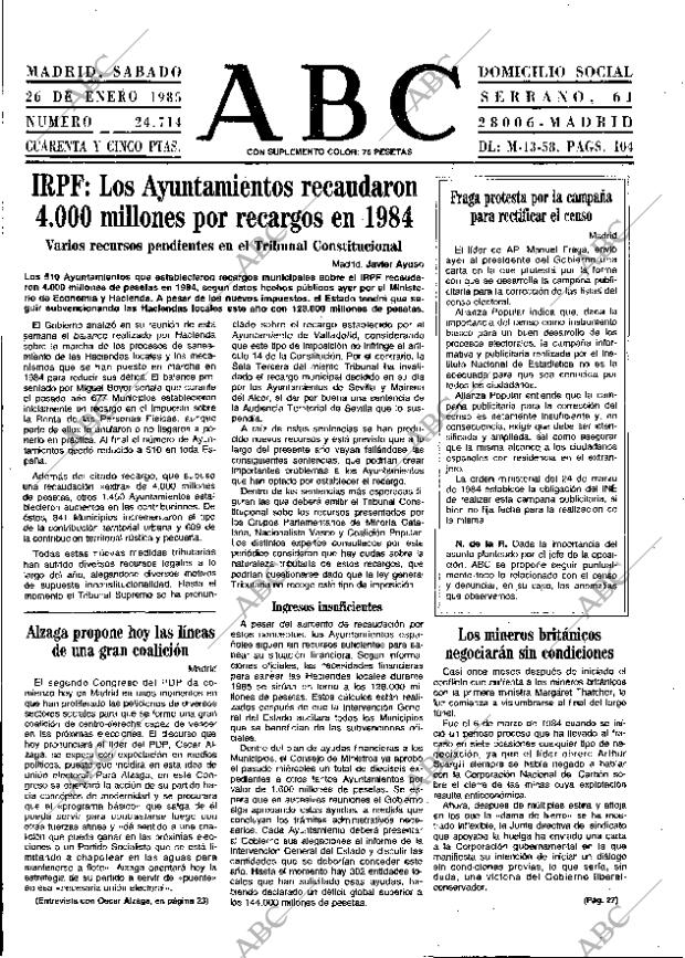 ABC MADRID 26-01-1985 página 13
