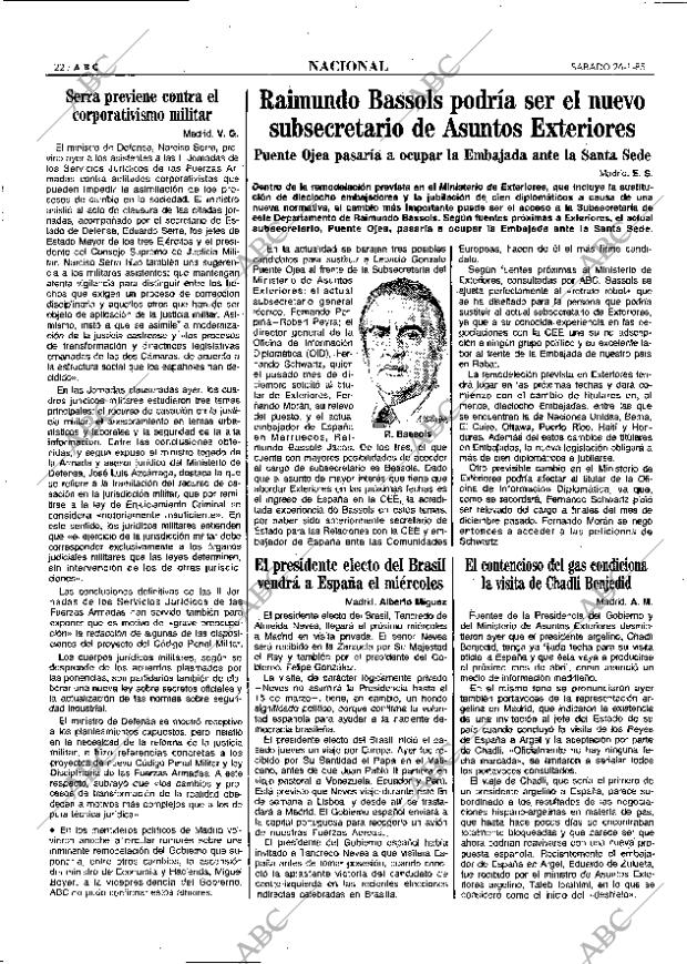ABC MADRID 26-01-1985 página 22