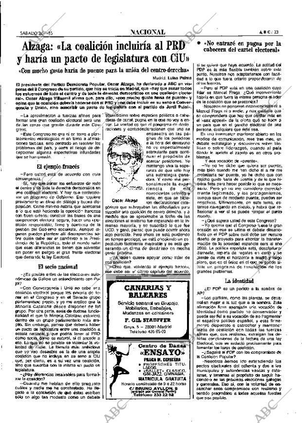 ABC MADRID 26-01-1985 página 23