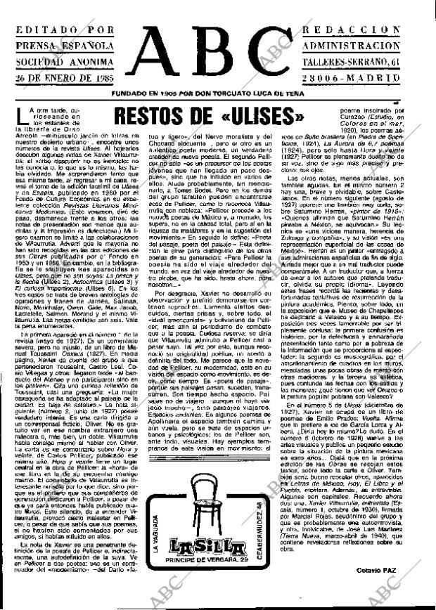 ABC MADRID 26-01-1985 página 3