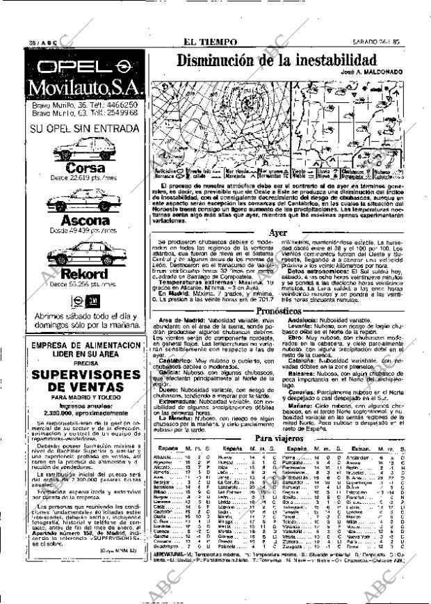 ABC MADRID 26-01-1985 página 38