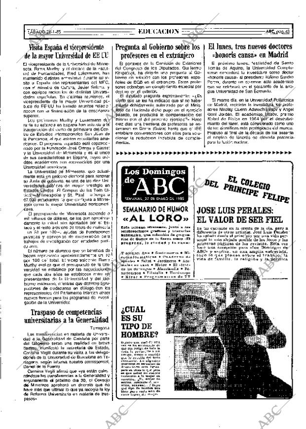 ABC MADRID 26-01-1985 página 43