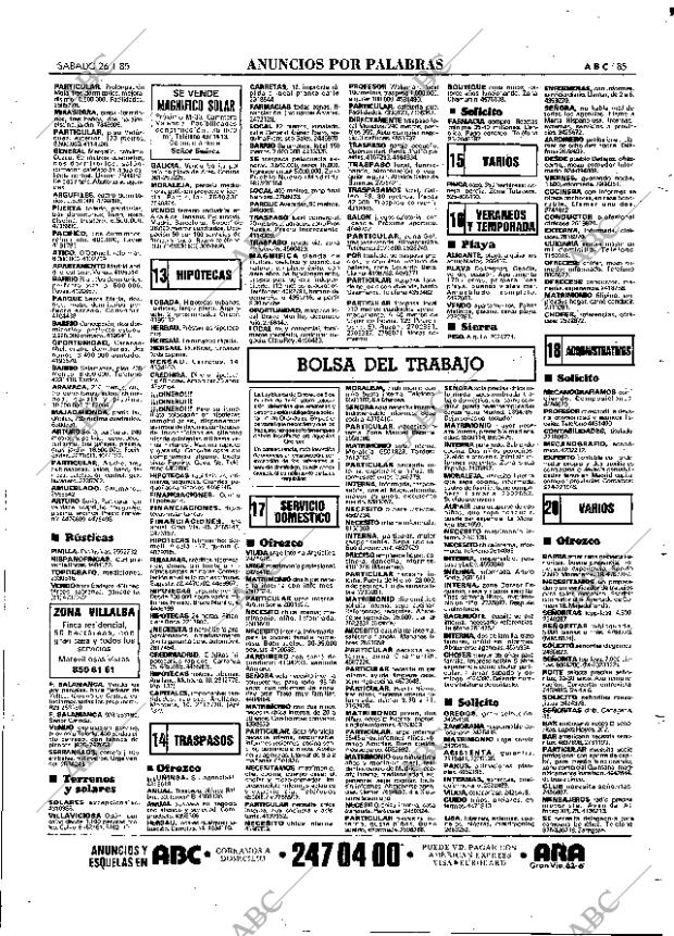 ABC MADRID 26-01-1985 página 85