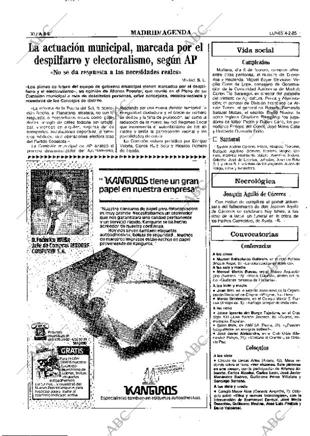 ABC MADRID 04-02-1985 página 30