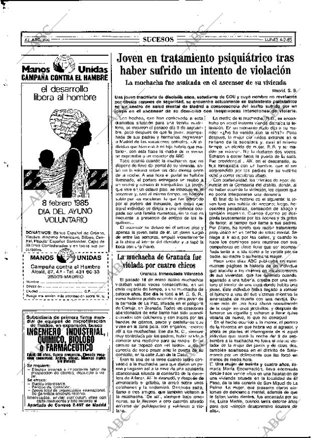 ABC MADRID 04-02-1985 página 62