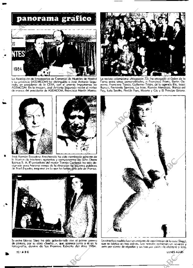 ABC MADRID 04-02-1985 página 92