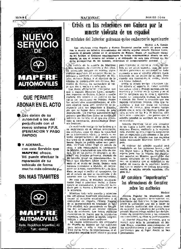 ABC SEVILLA 05-02-1985 página 22