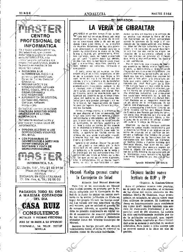 ABC SEVILLA 05-02-1985 página 32
