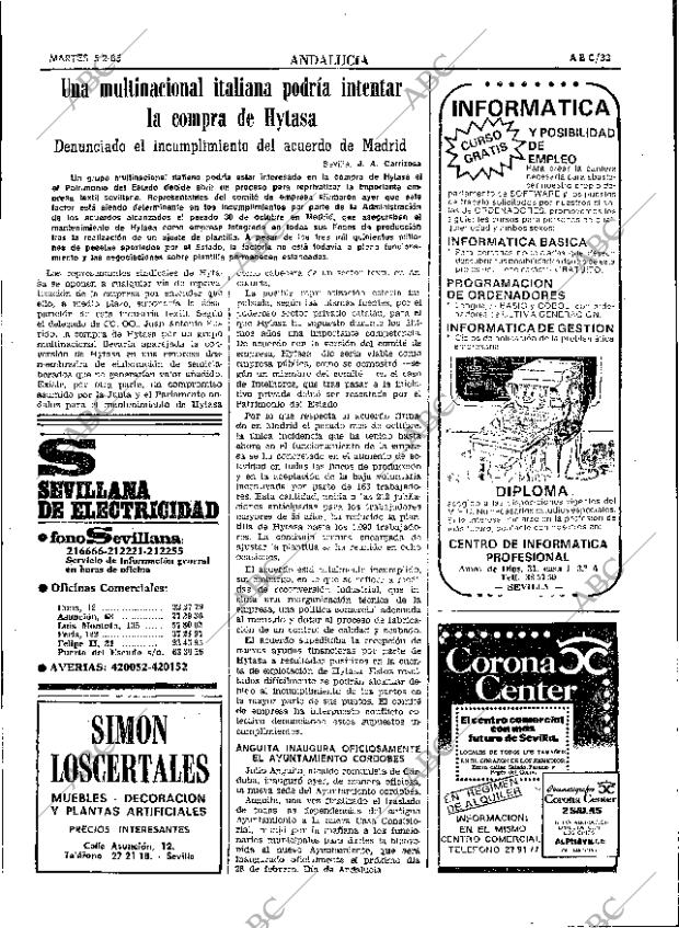 ABC SEVILLA 05-02-1985 página 33